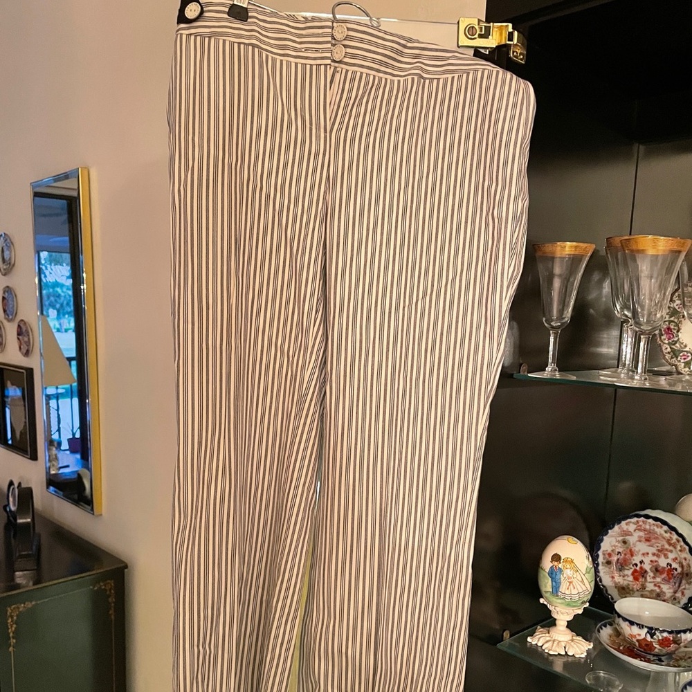 White House Black Market Stripe Capris